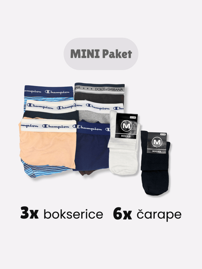 Kombo paket (Bokserice + Sportske čarape) - muški donji veš, Gaće Shop